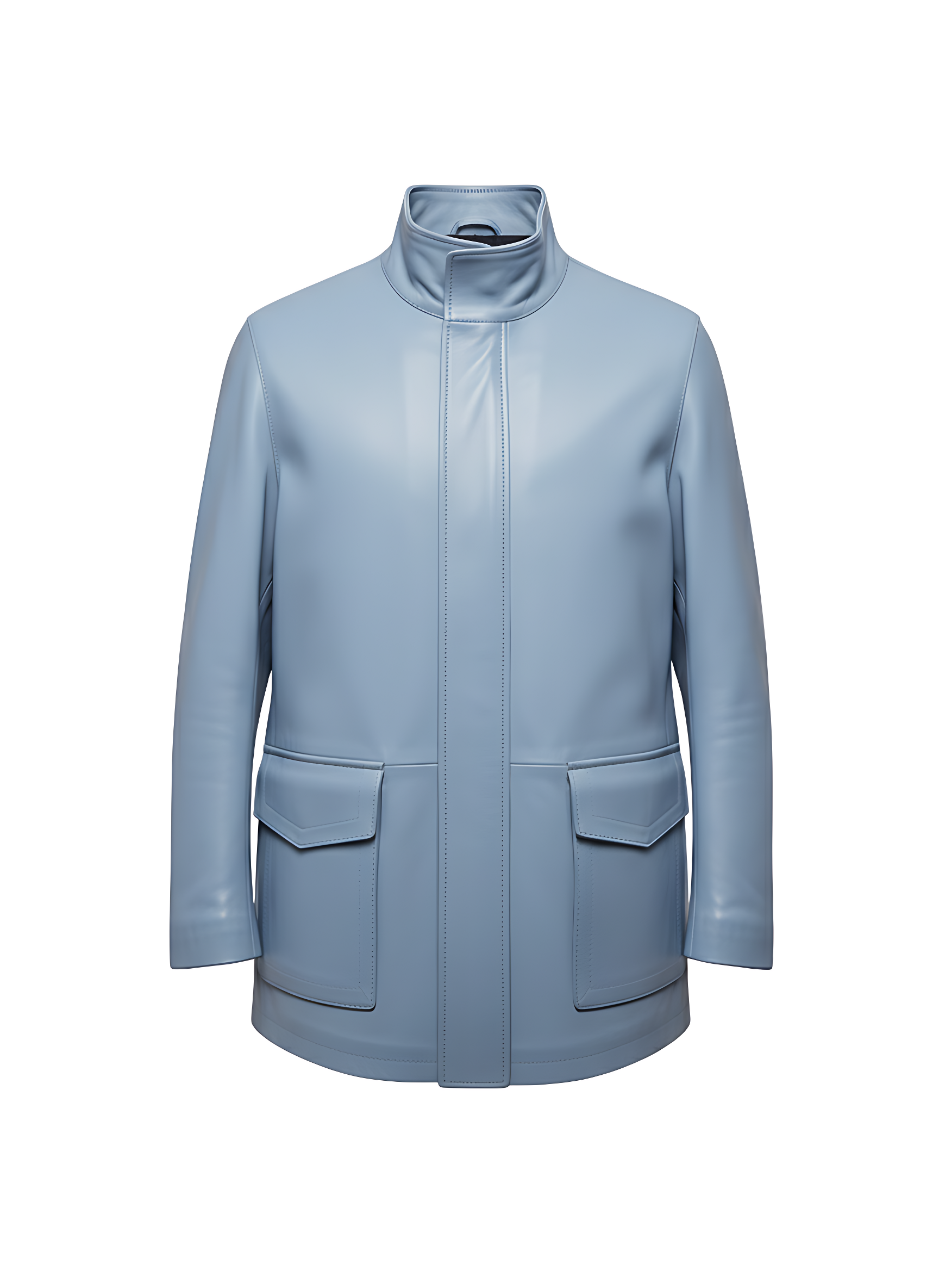 Men’s Long Black Leather Coat – “Canada”