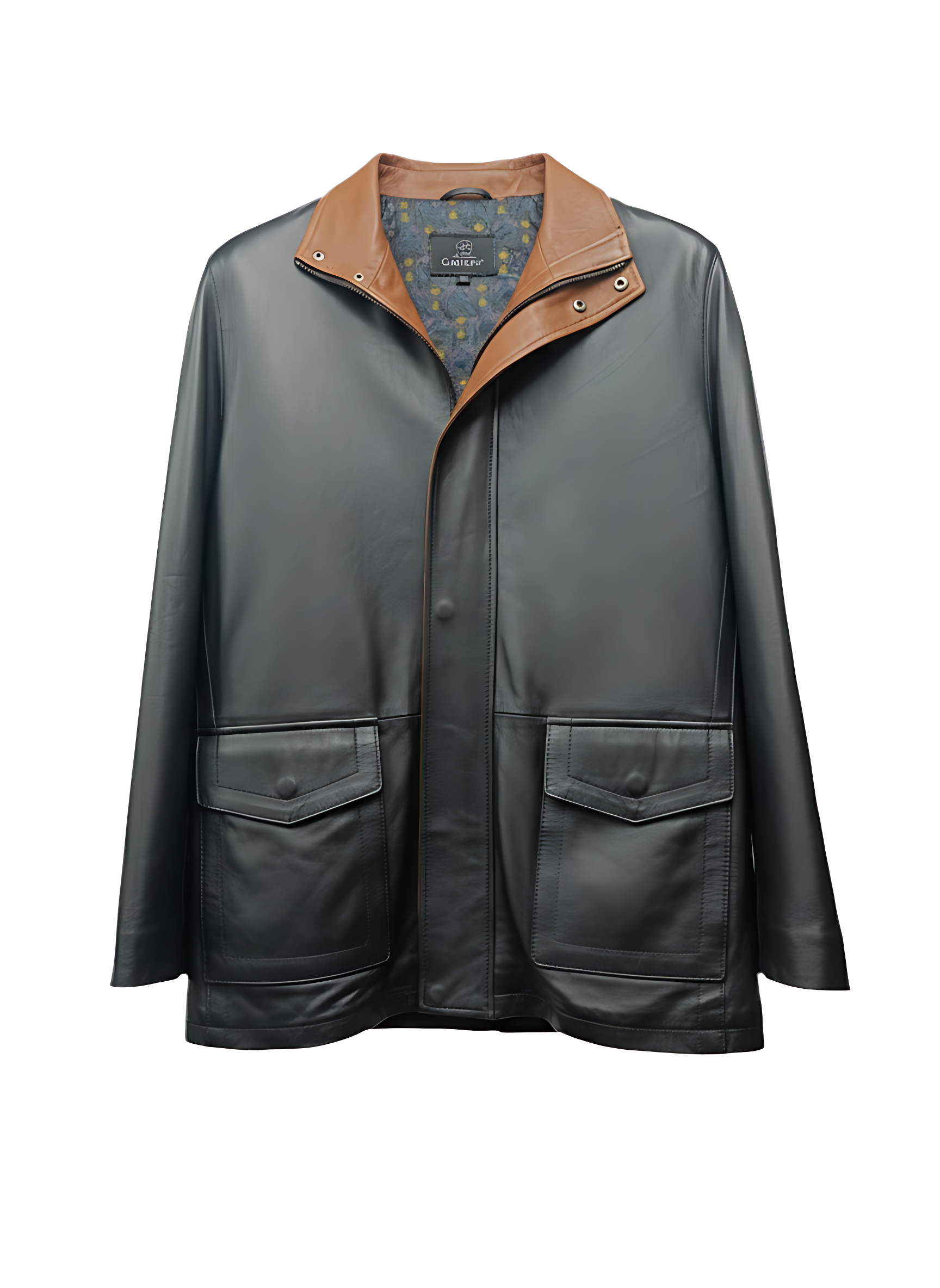 Men’s Long Black Leather Coat – “Canada”