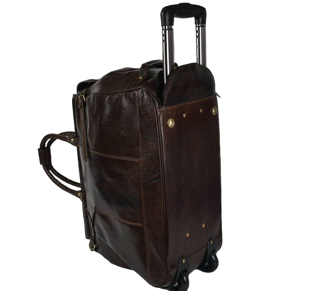 Genuine Leather Travel Bag – “Marrakchi” Dark Brown