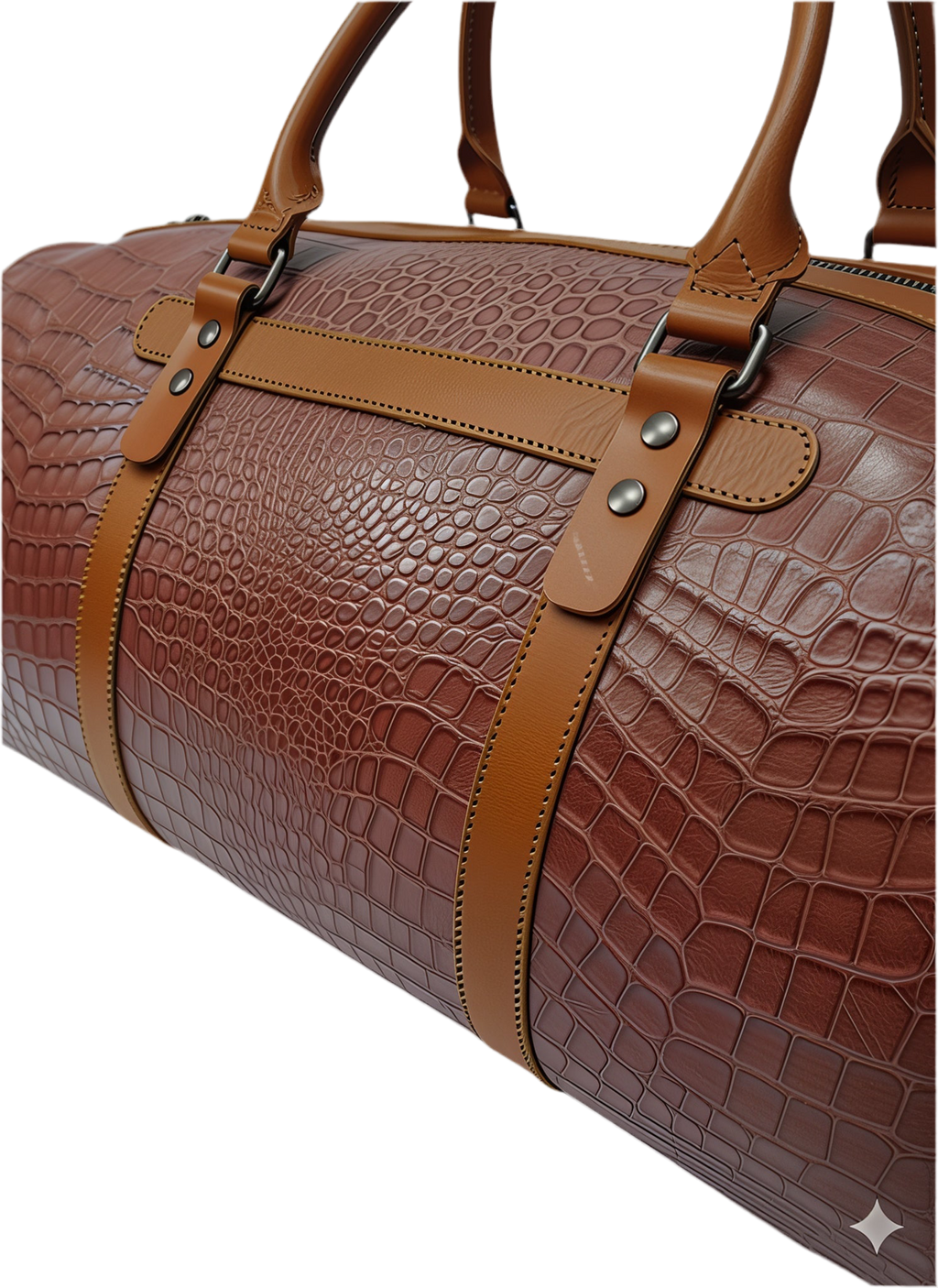 Men’s Weekend Bag – Marrakchi Cowhide Leather Snake Pattern