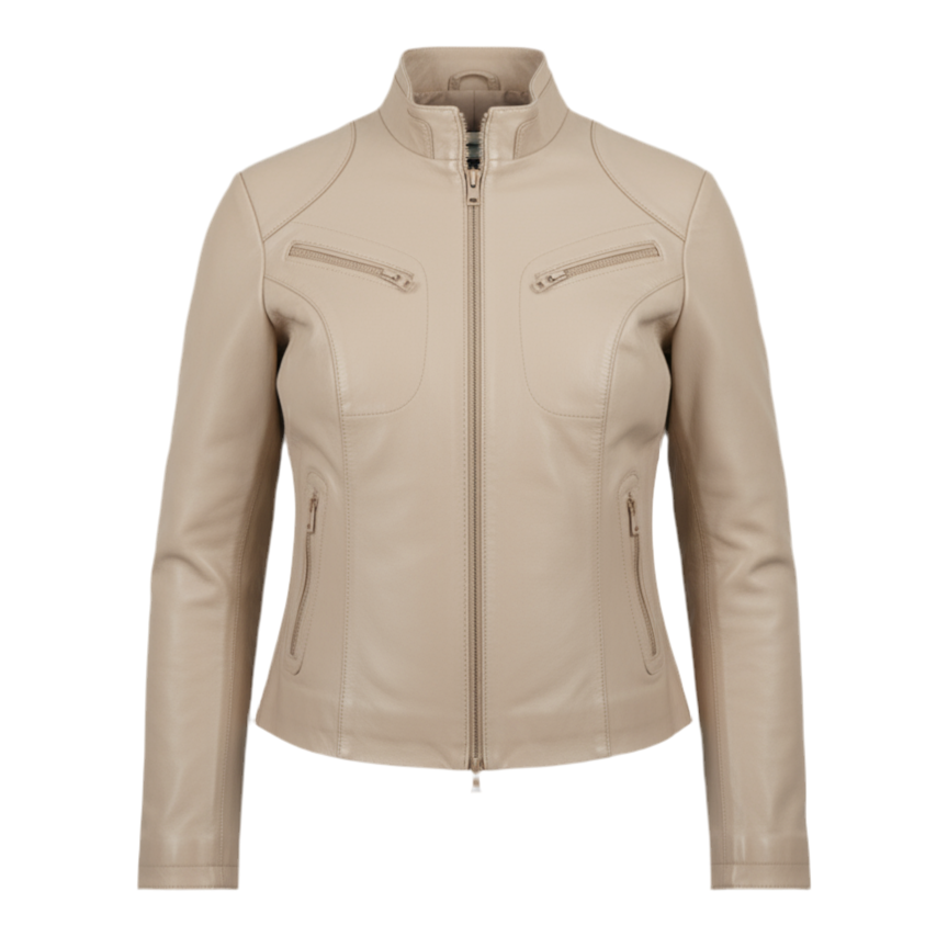 Women’s Lambskin Biker Jacket – “Tiffany”