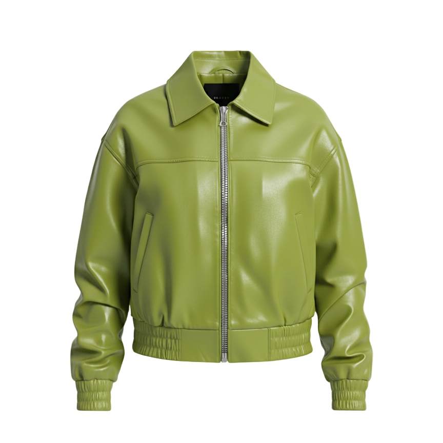 Women’s Leather Bomber Jacket – “Cleo”