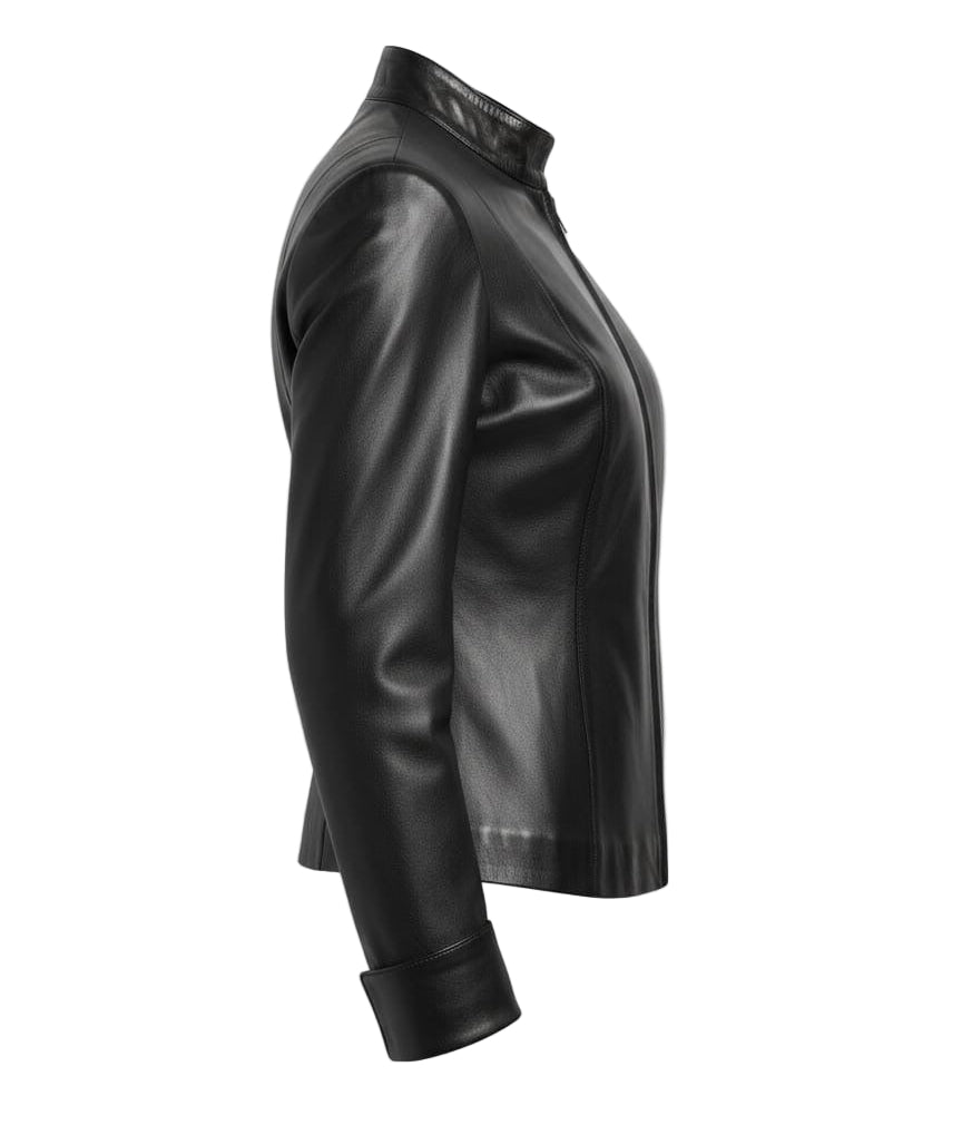 Women’s Leather Biker Jacket – “Bugatti”