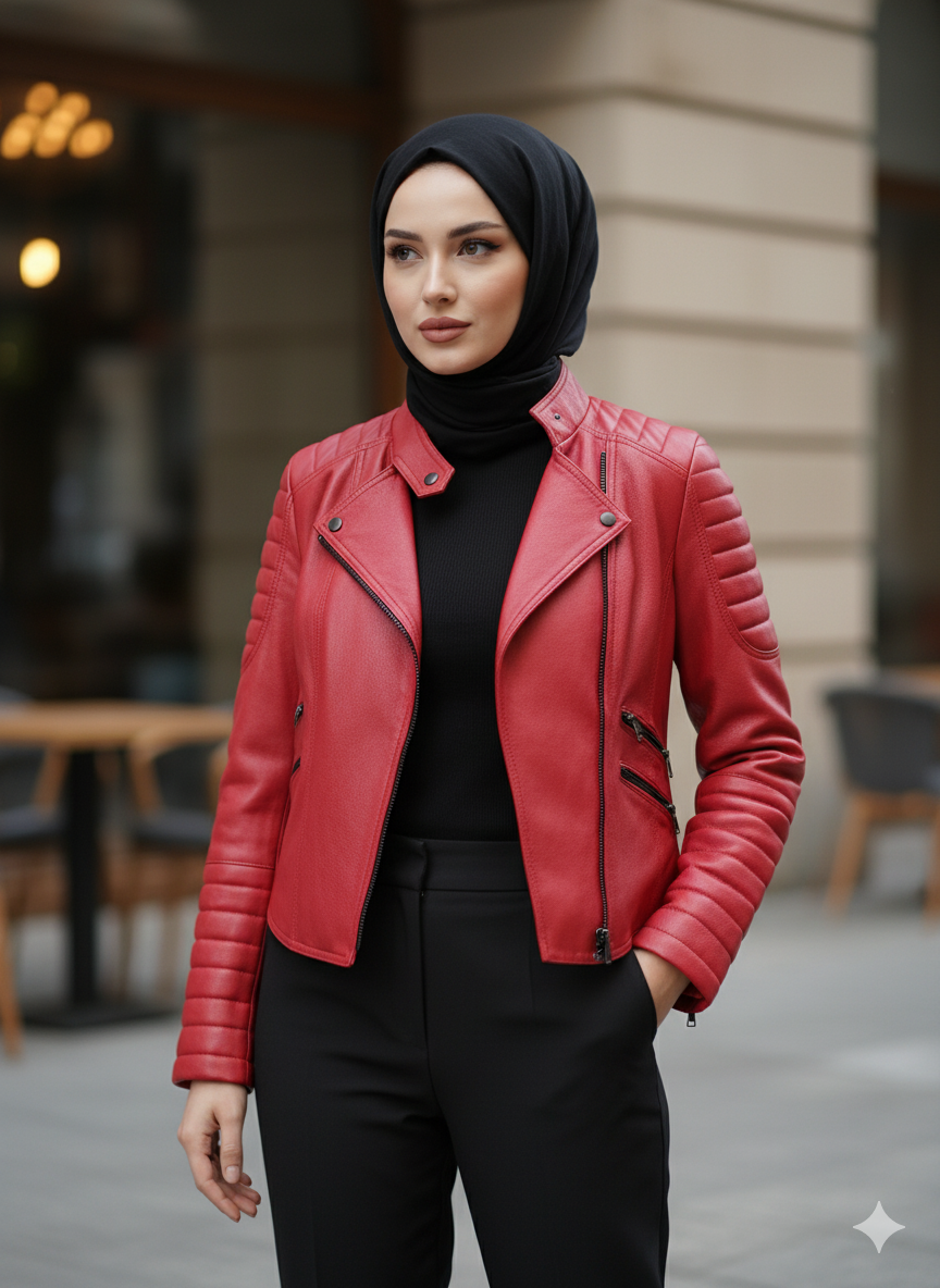 Majida Lambskin Leather Jacket – Marrakchi