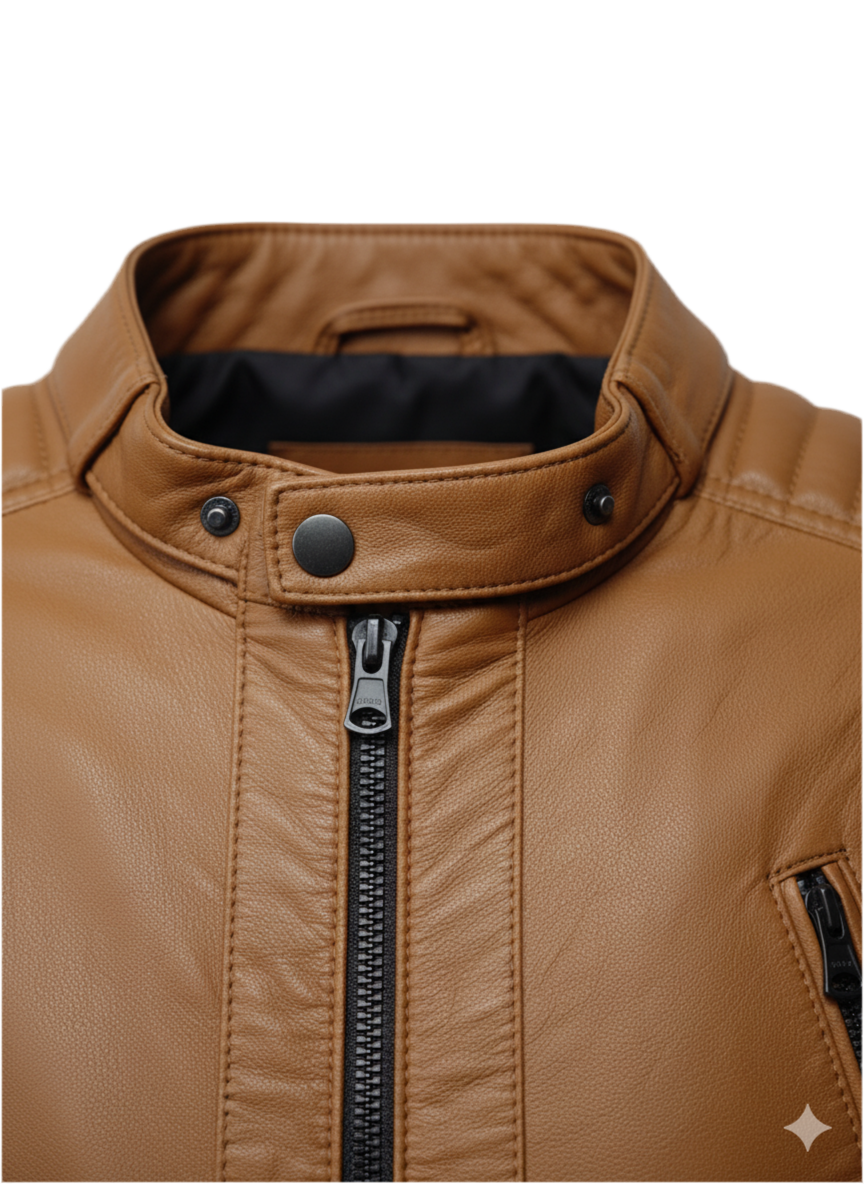 Camel Leather Jacket – COOPER