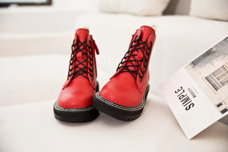 DIMANYU Genuine Leather Fur Ankle Boots –  Winter Motorcycle Style