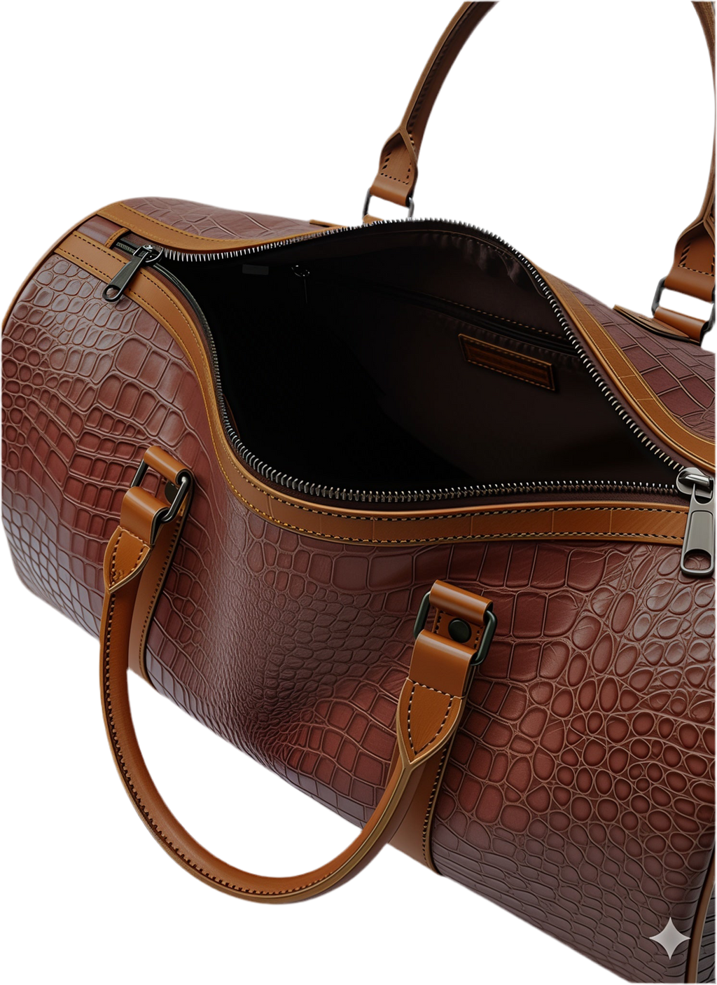 Men’s Weekend Bag – Marrakchi Cowhide Leather Snake Pattern