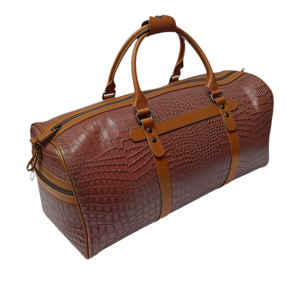 Men’s Weekend Bag – Marrakchi Cowhide Leather Snake Pattern