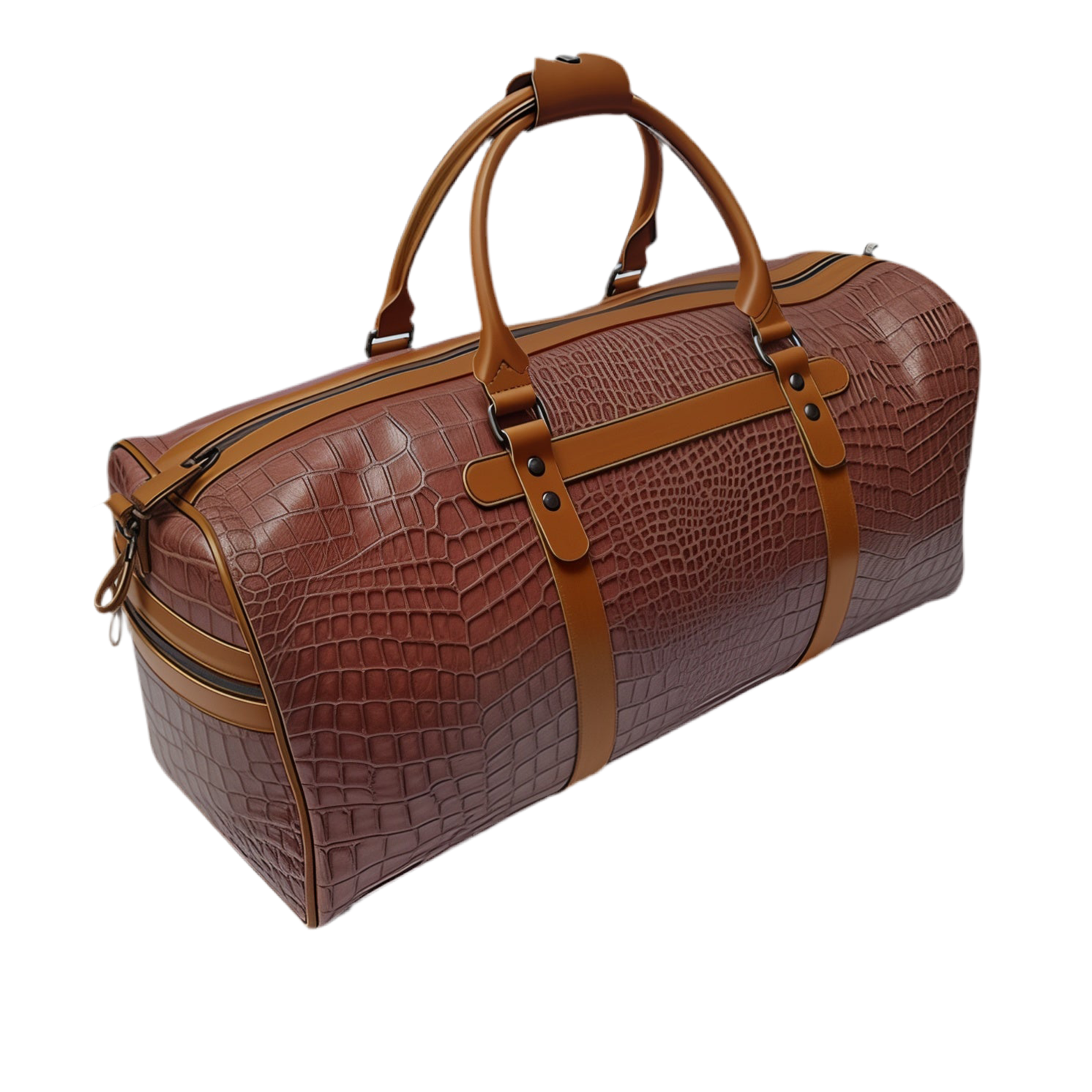 Men’s Weekend Bag – Marrakchi Cowhide Leather Snake Pattern