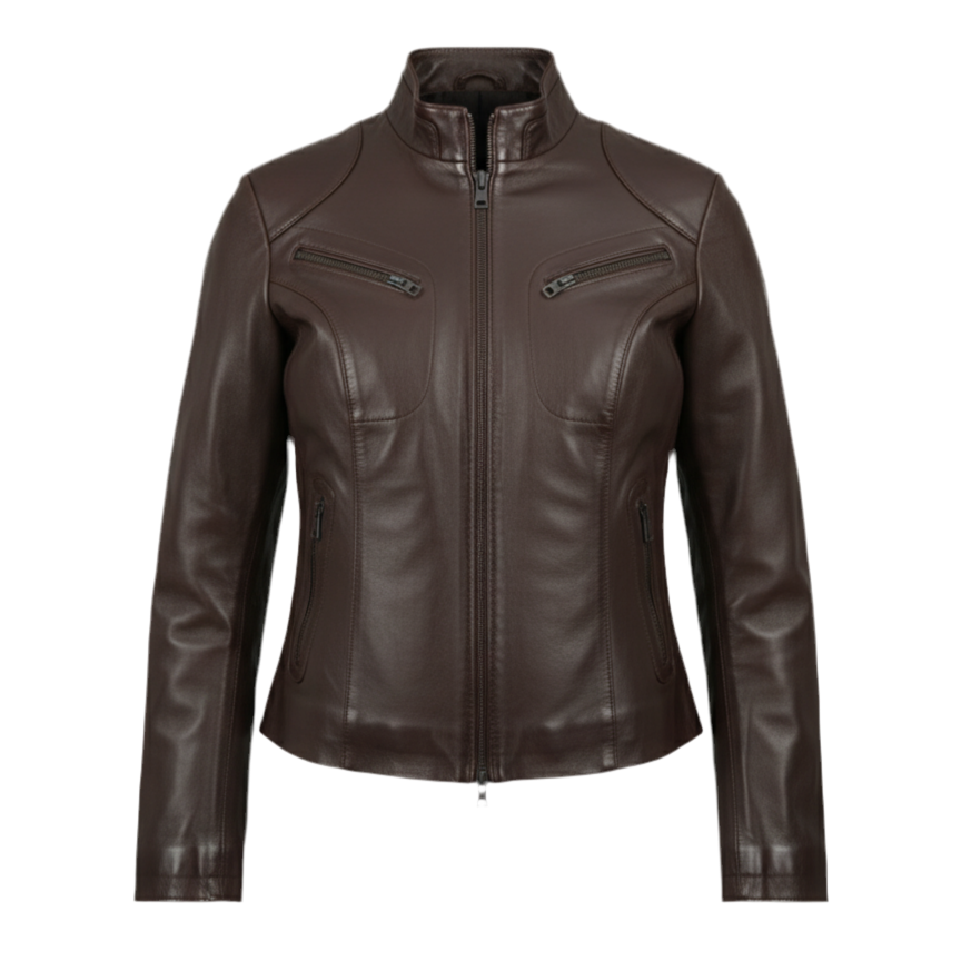 Women’s Lambskin Biker Jacket – “Tiffany”