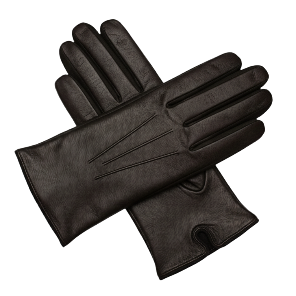 Gants en cuir pour hommes – doublure douce, plusieurs tailles et couleurs