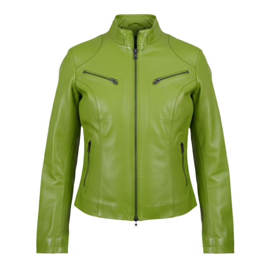 Women’s Lambskin Biker Jacket – “Tiffany”