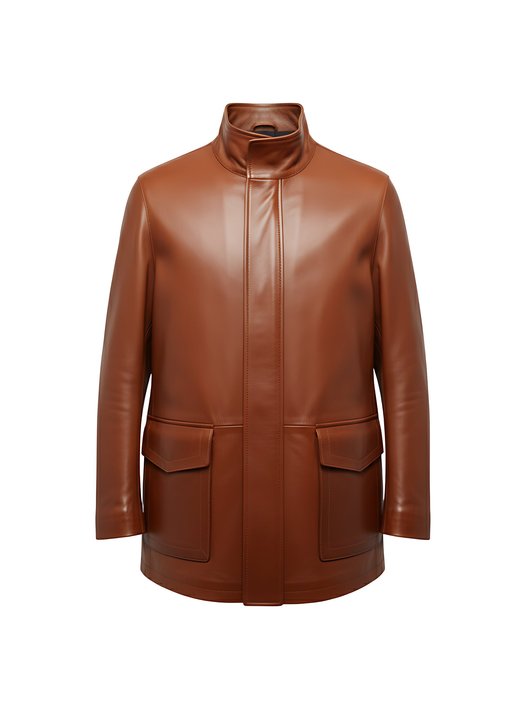 Men’s Long Black Leather Coat – “Canada”