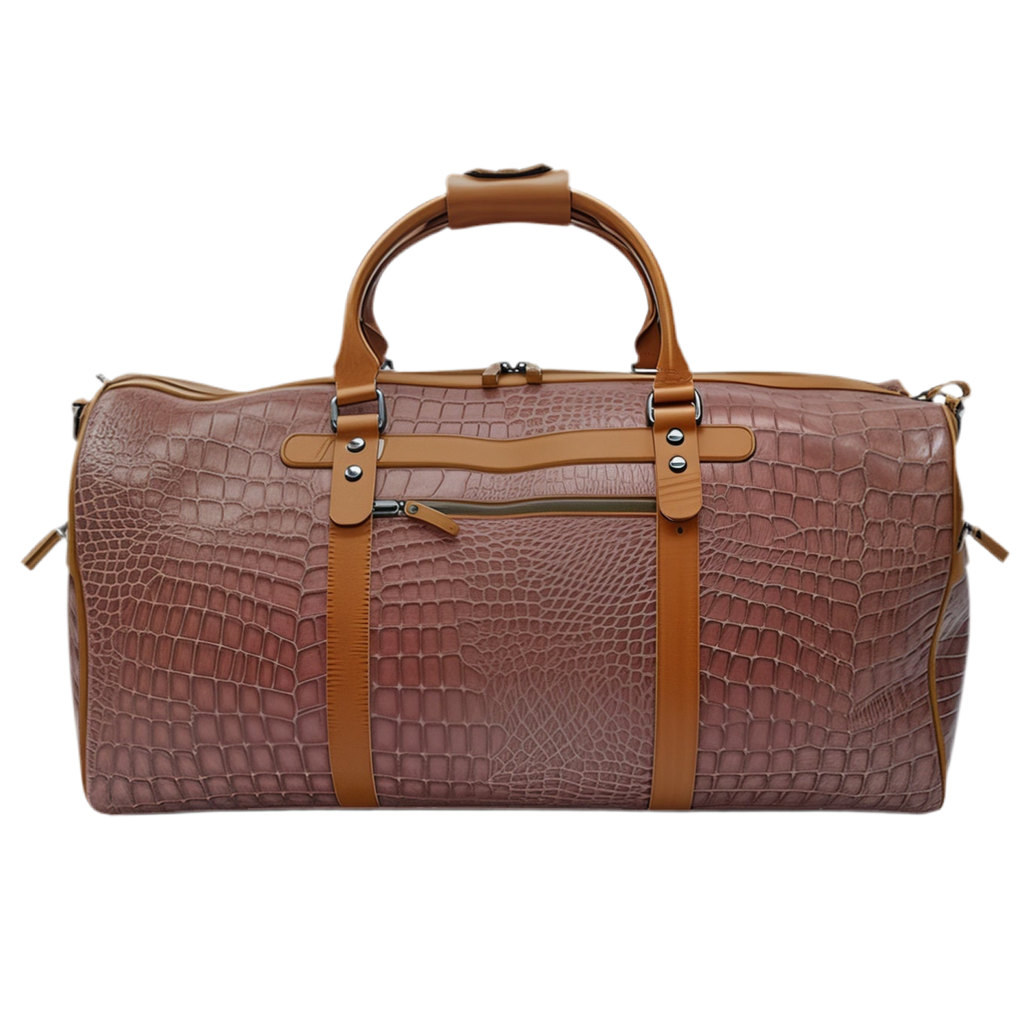 Men’s Weekend Bag – Marrakchi Cowhide Leather Snake Pattern