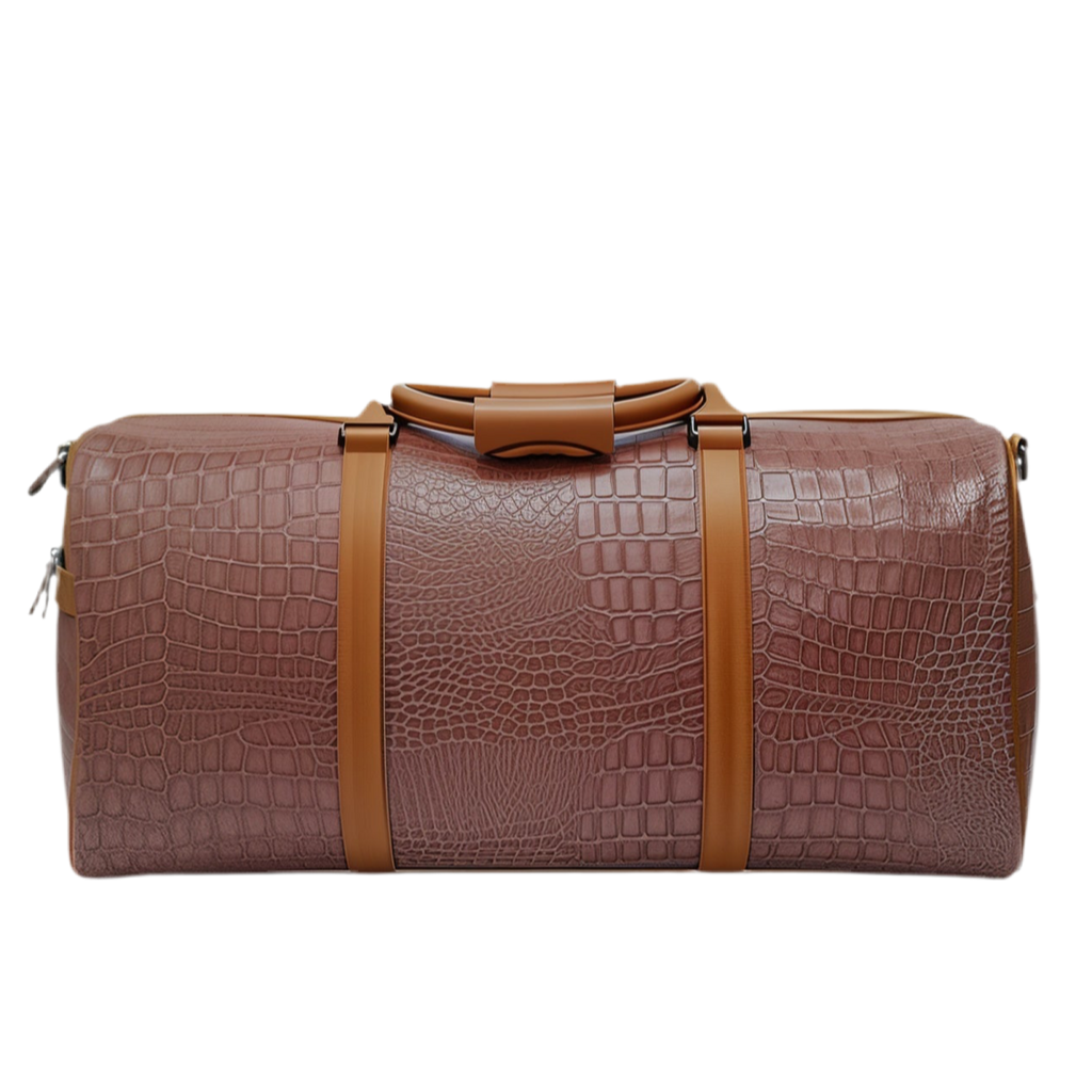 Men’s Weekend Bag – Marrakchi Cowhide Leather Snake Pattern