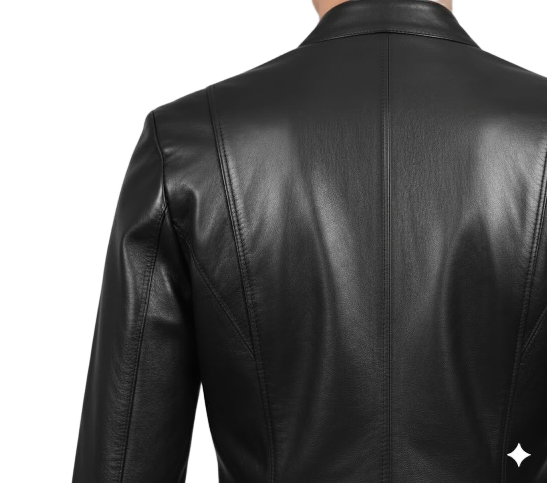Women’s Leather Biker Jacket – “Bugatti”