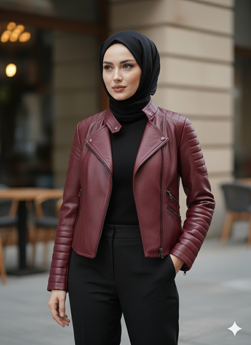 Majida Lambskin Leather Jacket – Marrakchi