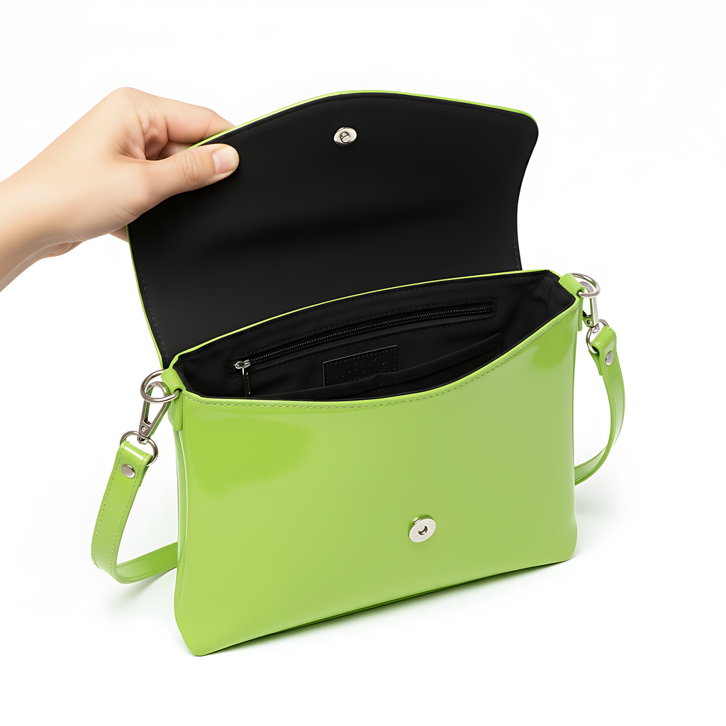 MARRAKCHI Pochette  en cuir vert néo Marrakchi