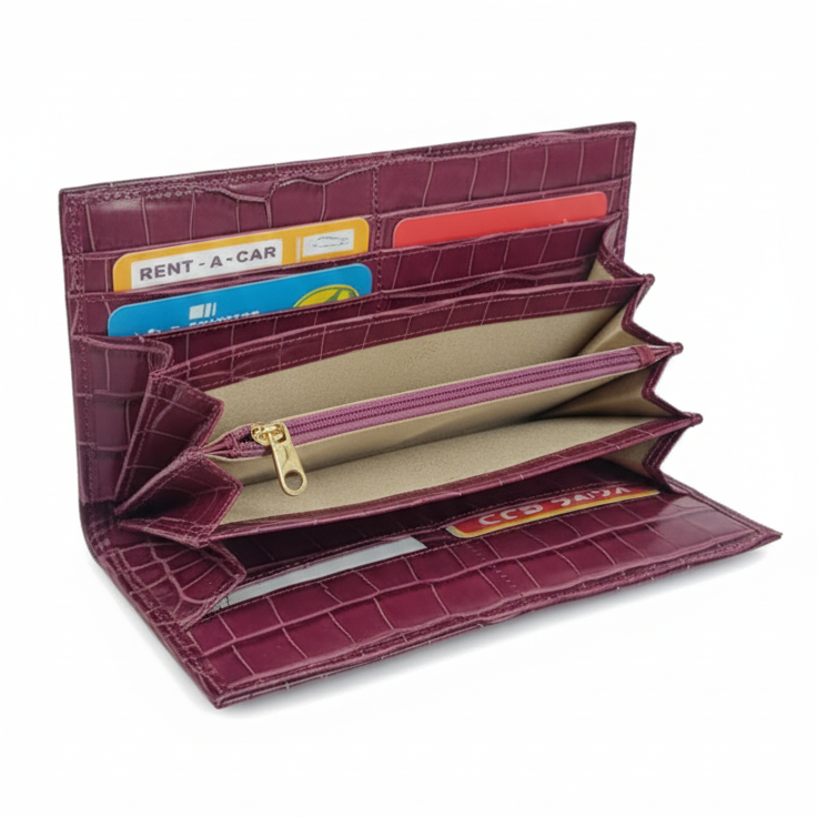 Gina Croco Leather Wallet