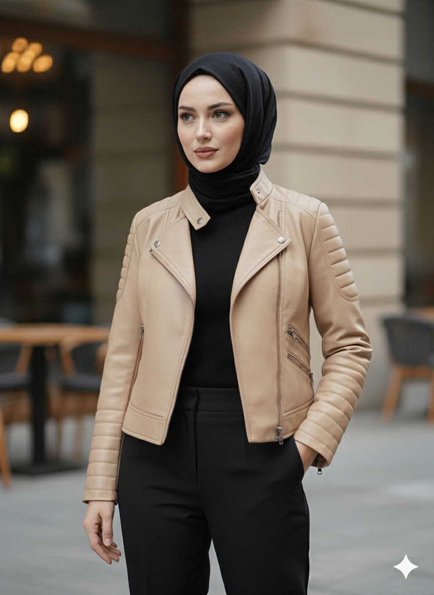 Majida Lambskin Leather Jacket – Marrakchi