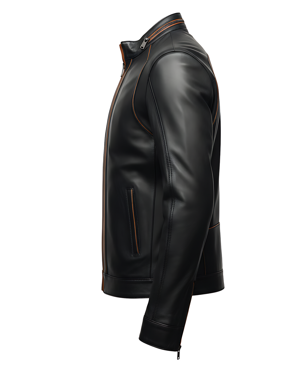 Lambskin Leather Jacket – “Drake Noir”