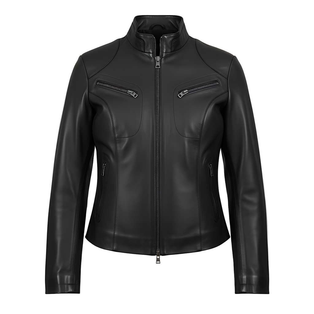 Women’s Lambskin Biker Jacket – “Tiffany”