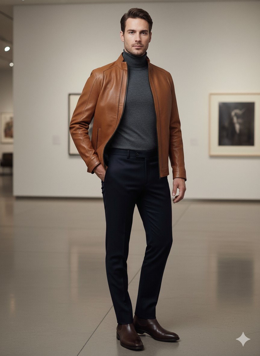 Lambskin Leather Jacket – “Drake”