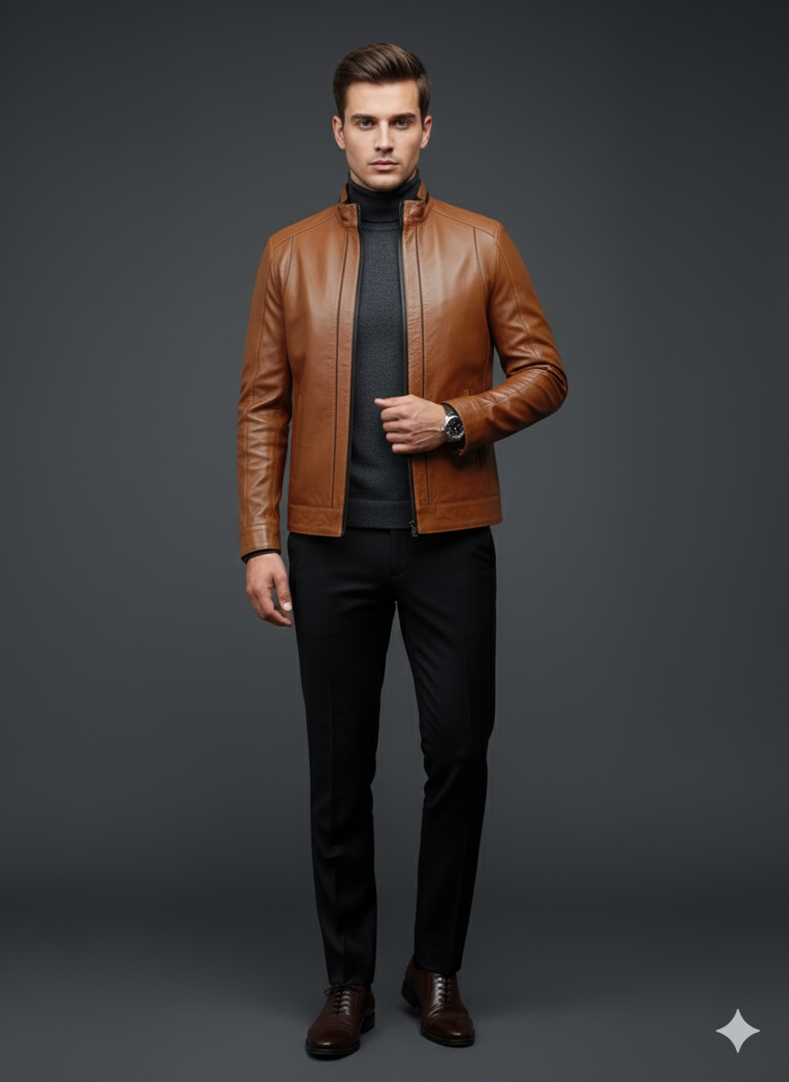 Lambskin Leather Jacket – “Drake”