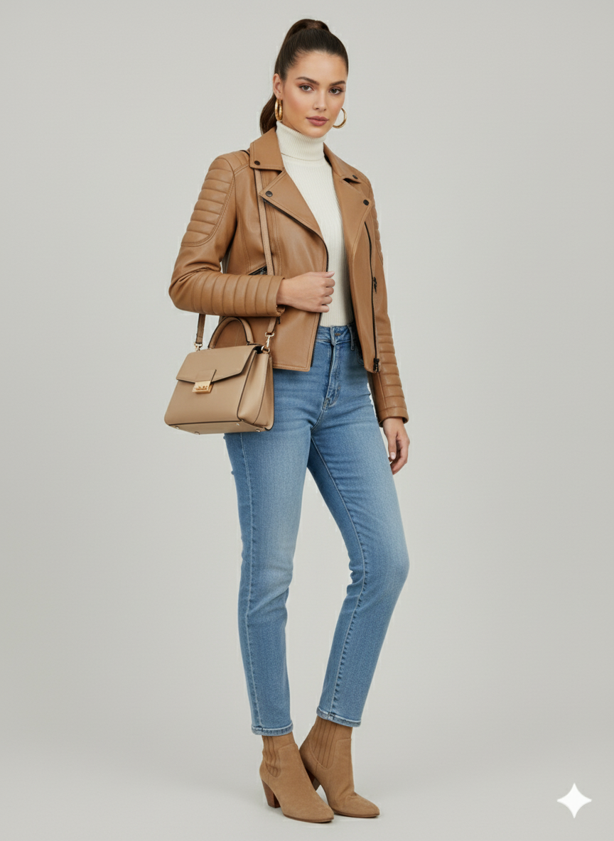 Majida Lambskin Leather Jacket – Marrakchi