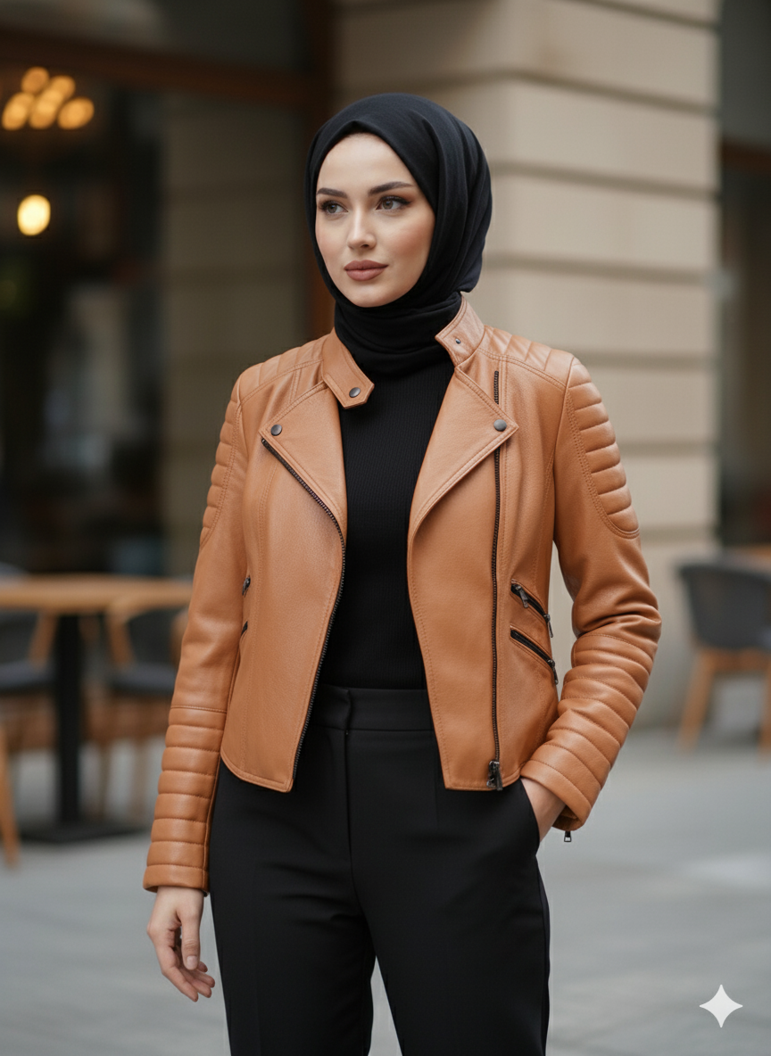 Majida Lambskin Leather Jacket – Marrakchi