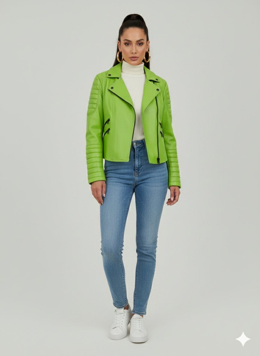 Majida Lambskin Leather Jacket – Marrakchi