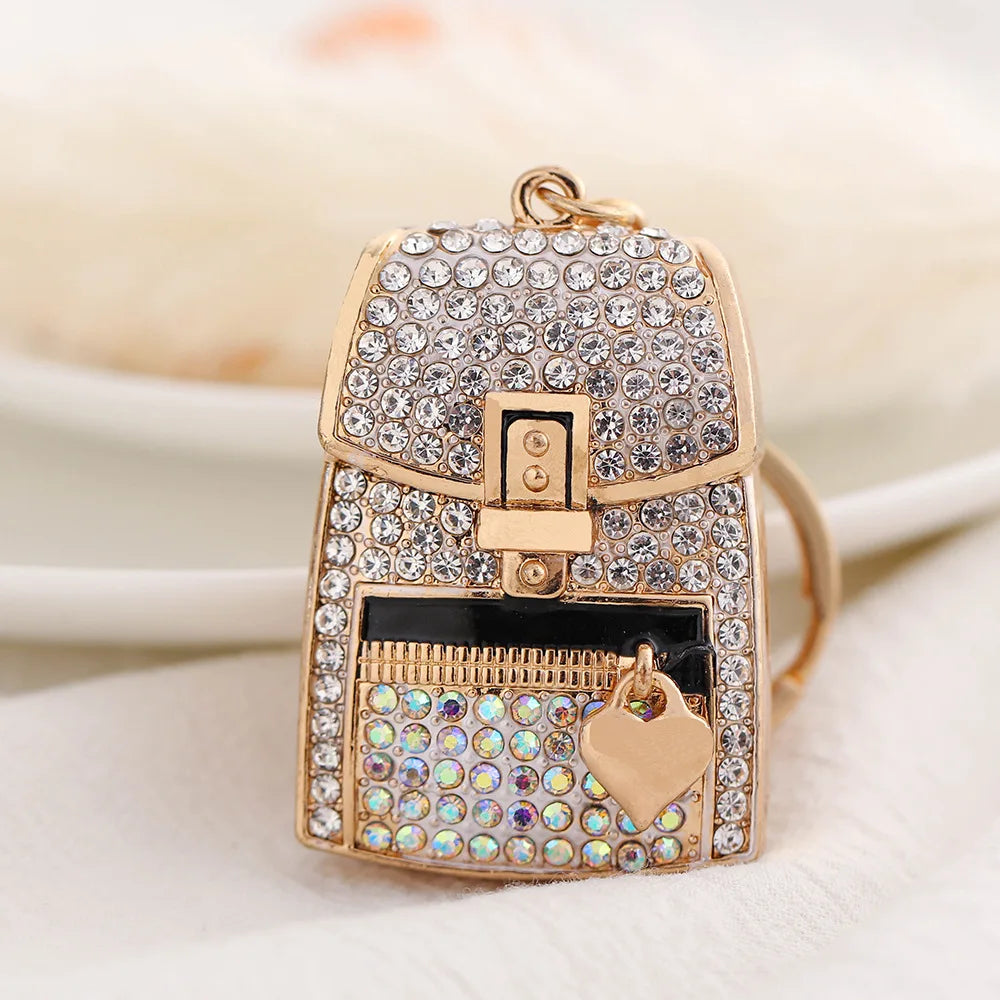 Mina Backpack Keychain – Luxury Mini Metal Charm