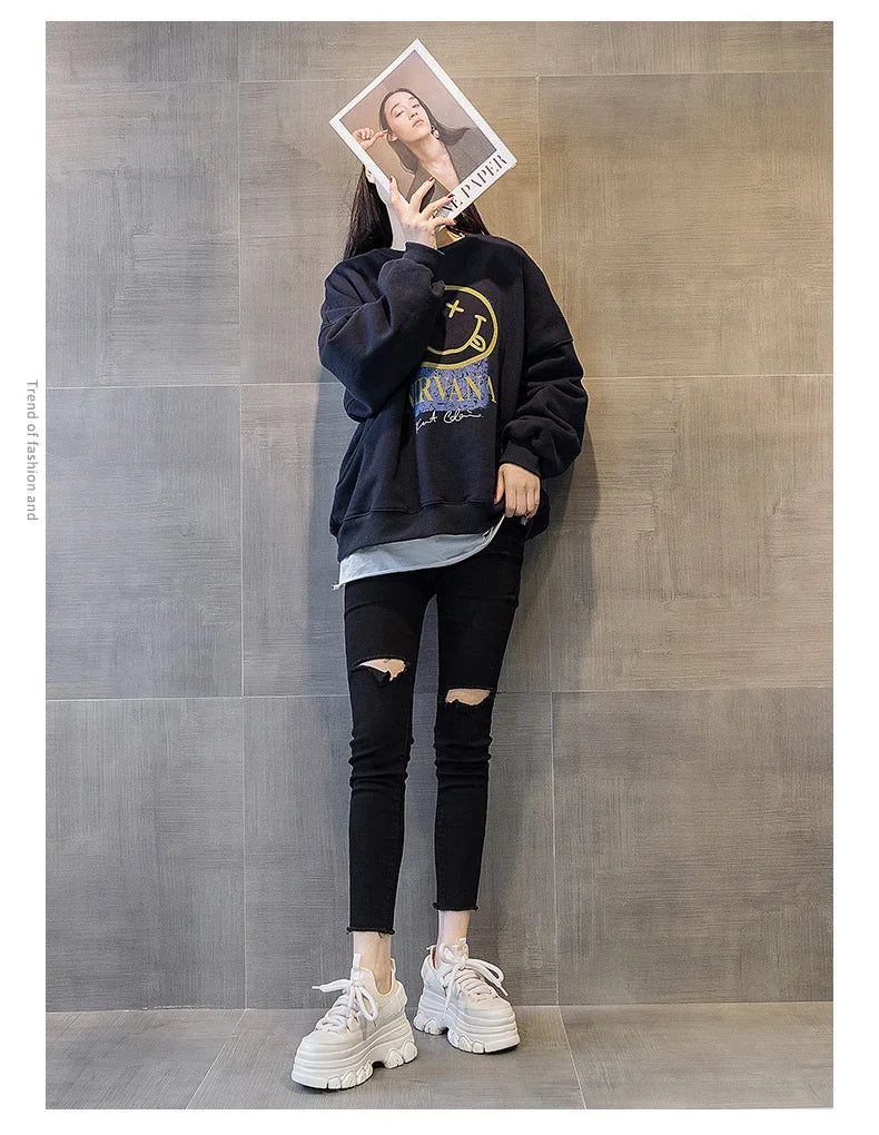 Fujin 9cm Platform Leather Wedge Sneakers – Chunky Breathable Shoes