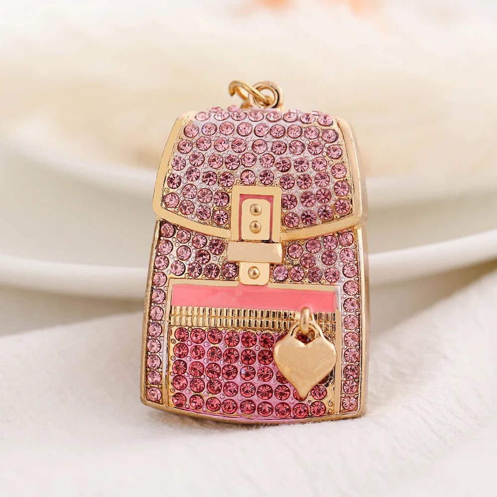Mina Backpack Keychain – Luxury Mini Metal Charm