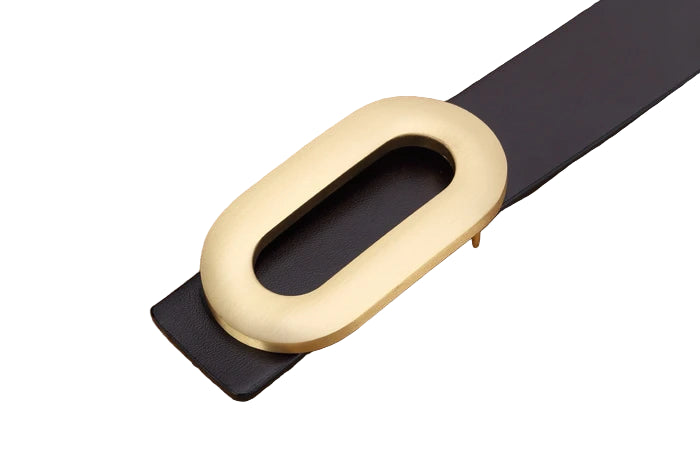 2025 Ciartuar new design quality women belt genuine leather strap trouser first layer brass gold and sliver buckle