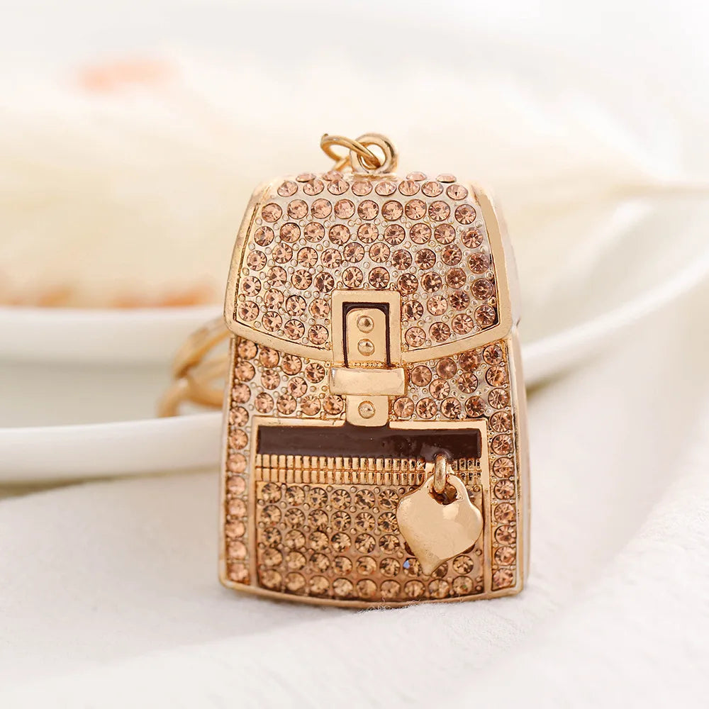Mina Backpack Keychain – Luxury Mini Metal Charm