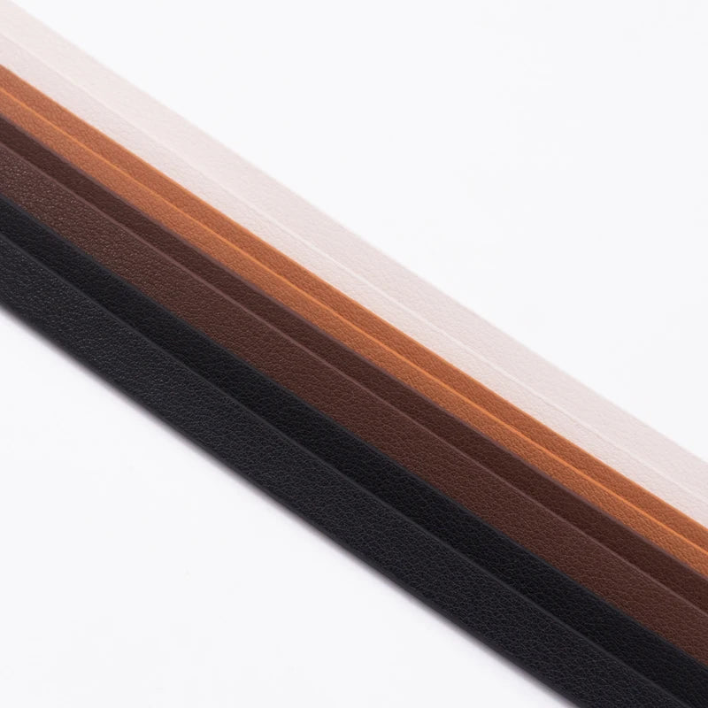 Twist Shape Gilt Buckle Thin Leather Belt