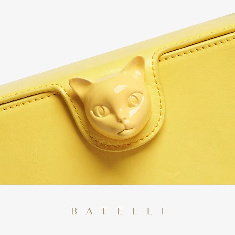 Boxy Leather Evening Handbag by Bafelli