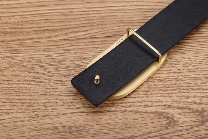 2025 Ciartuar new design quality women belt genuine leather strap trouser first layer brass gold and sliver buckle