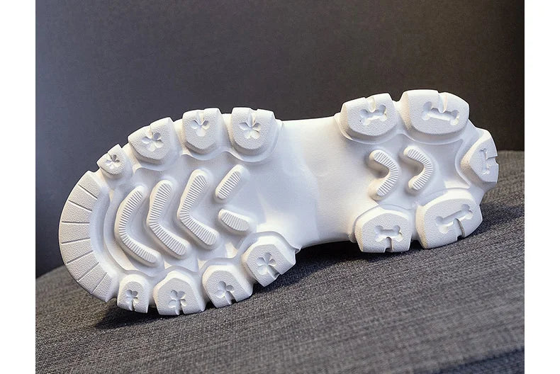 Fujin 9cm Platform Leather Wedge Sneakers – Chunky Breathable Shoes