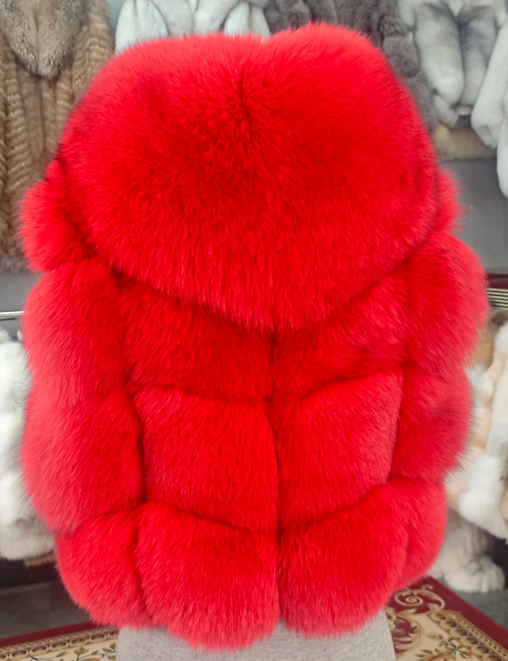 Real Silver Fox Fur Vest – Hooded Genuine Leather Sleeveless Jacket for Women