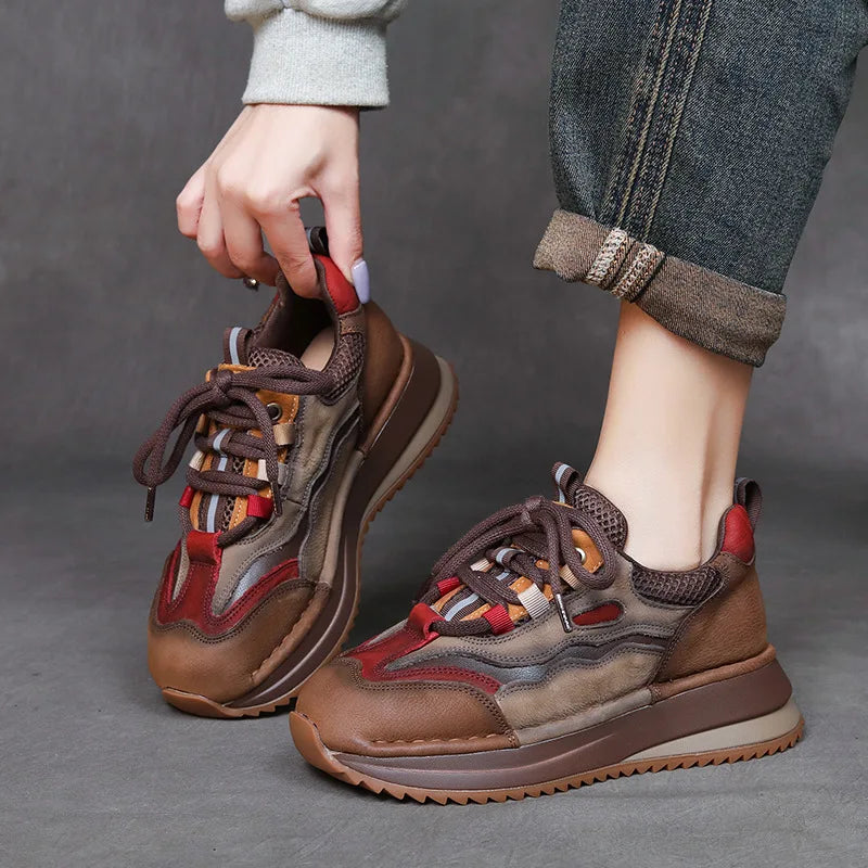 Koznoy Genuine Cow Suede Ankle Sneakers