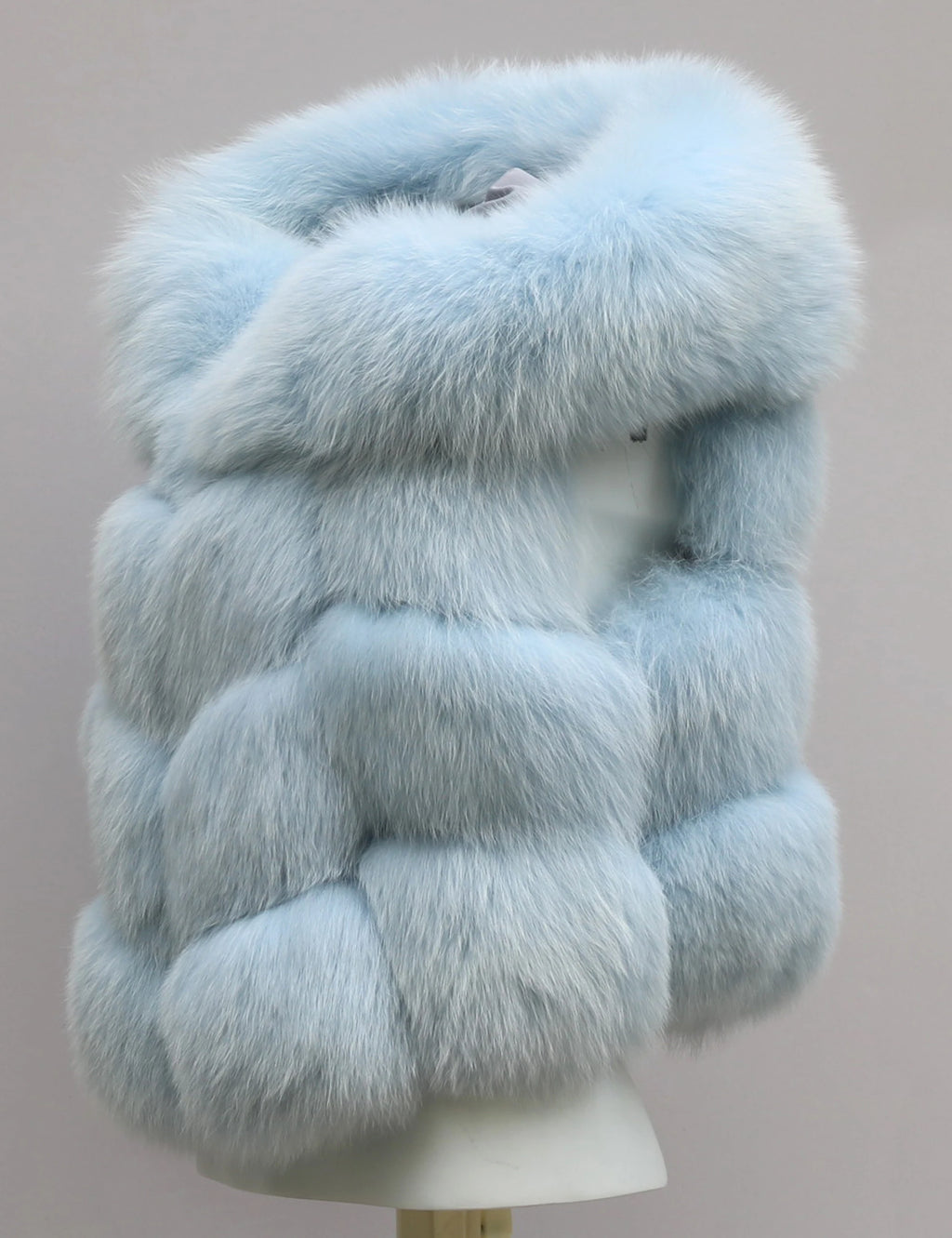 Real Silver Fox Fur Vest – Hooded Genuine Leather Sleeveless Jacket for Women