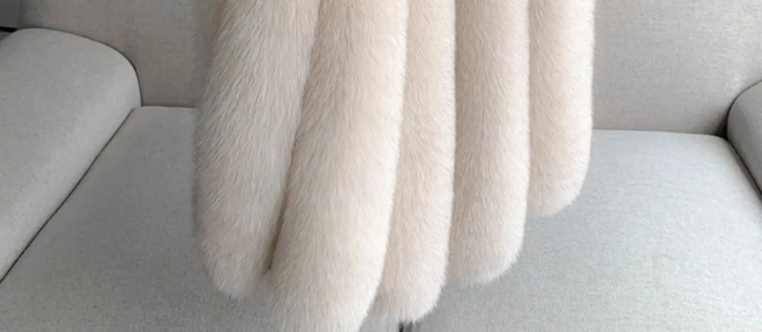 Fox Fur Vest for Women – Luxury Thick Real Fur Coat for Autumn/Winter