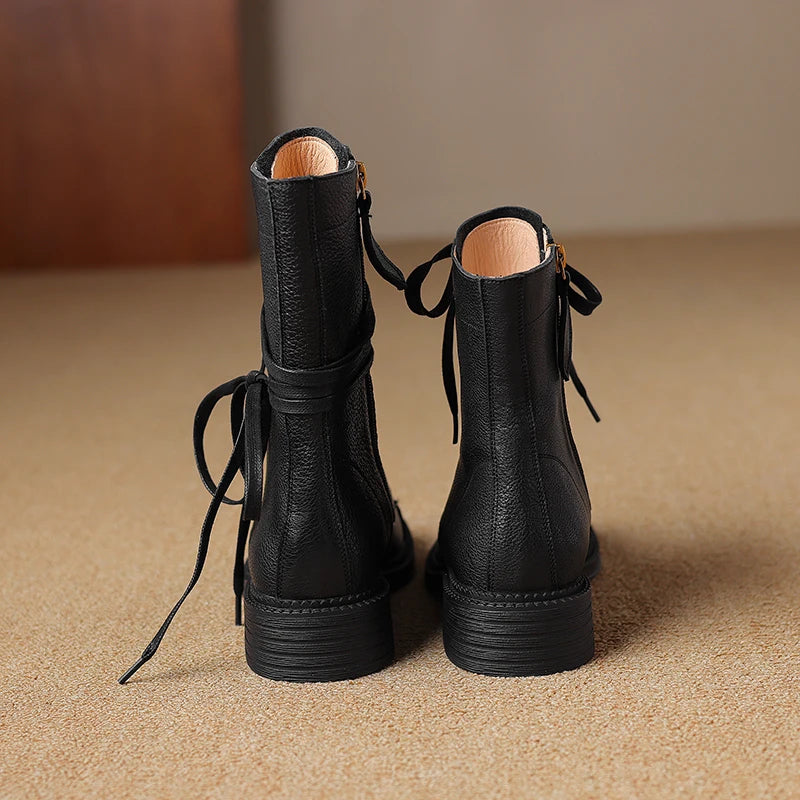 HOLY JASMINE Women’s Ankle Leather Boots