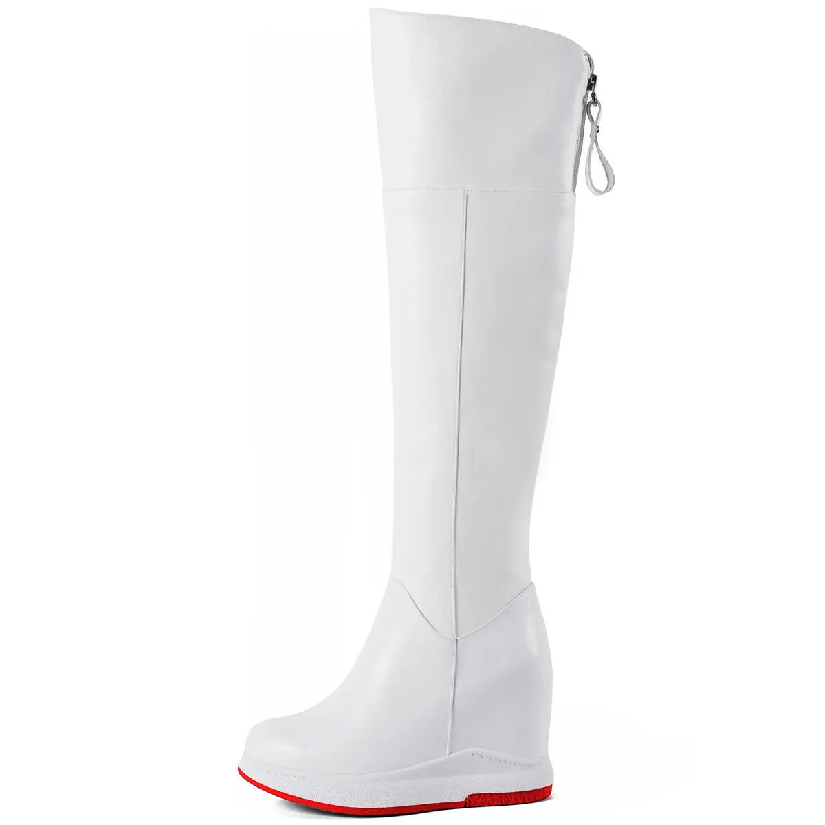 Winter Over-the-Knee Pumps – Genuine Leather High Heel Snow Boots for Women