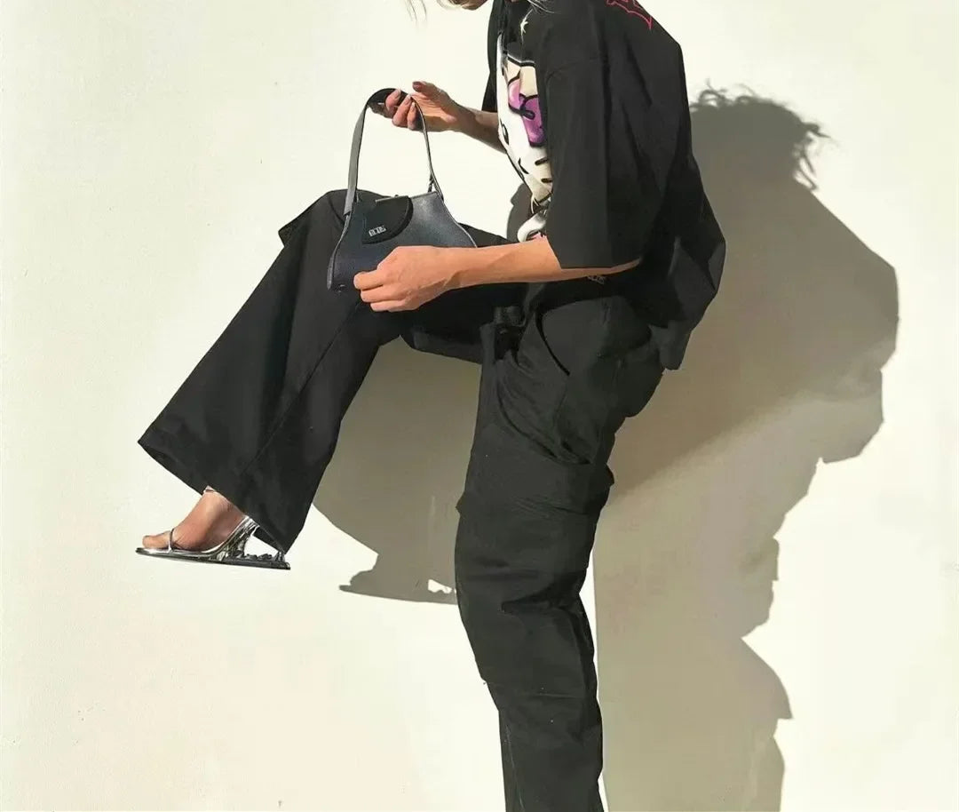 Teeth-Shaped Open-Toe Slippers with Unique Sloping Heel Design