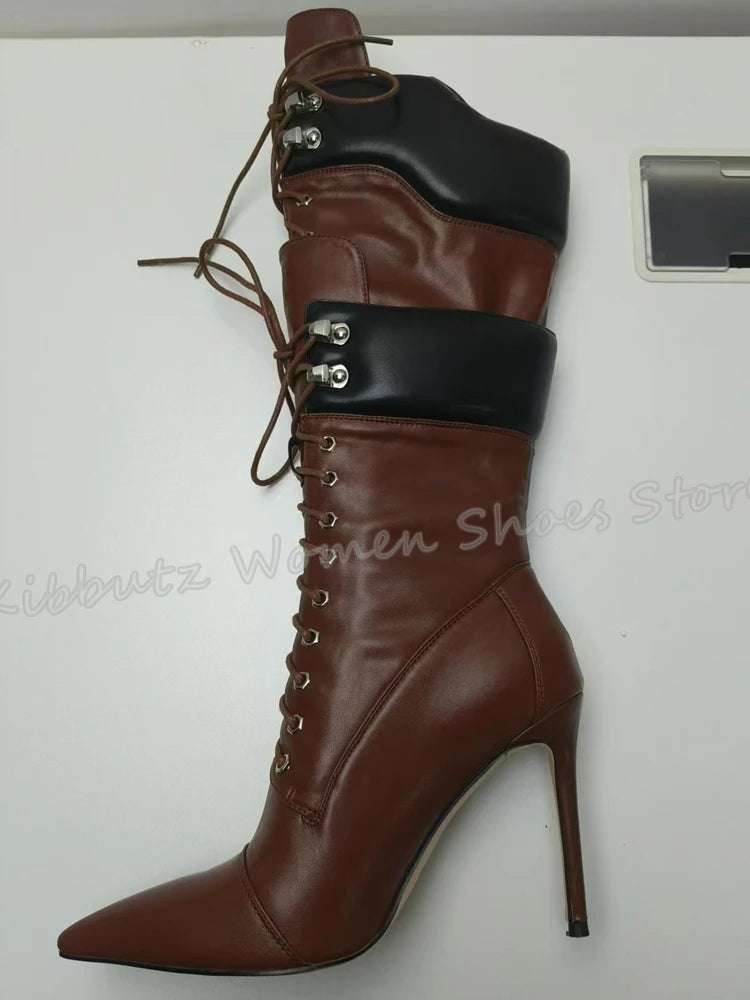 Knee-High Slip-On Boots – Elegant Pointed Toe High Heel Winter Boot