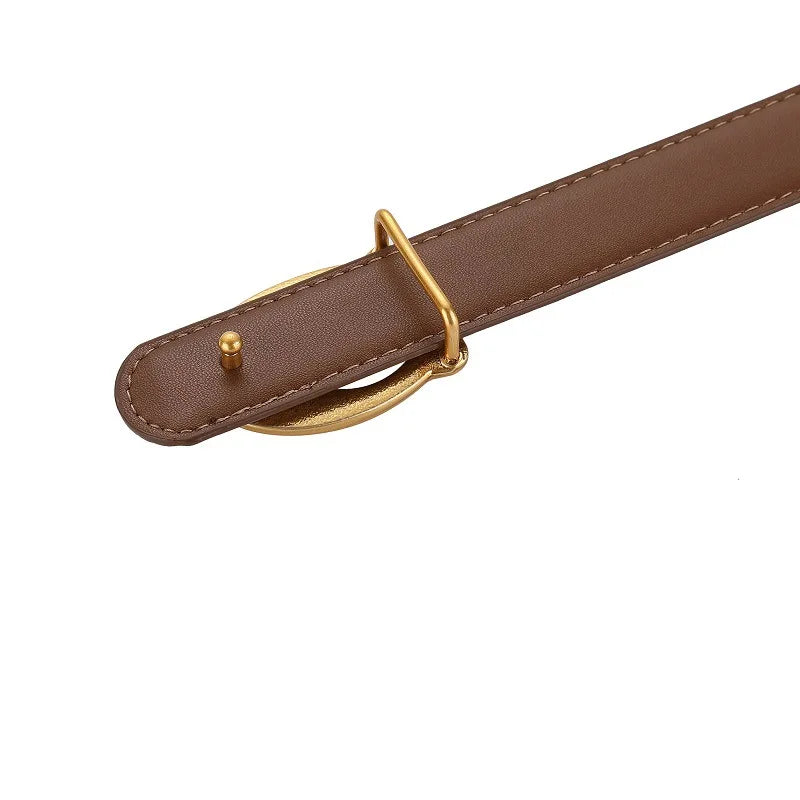 Fashion Designer Women's Belt – 2.3CM Ultra-Thin Genuine Leather