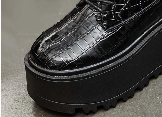 Combat Ankle Boots – Platform Wedge Sneakers